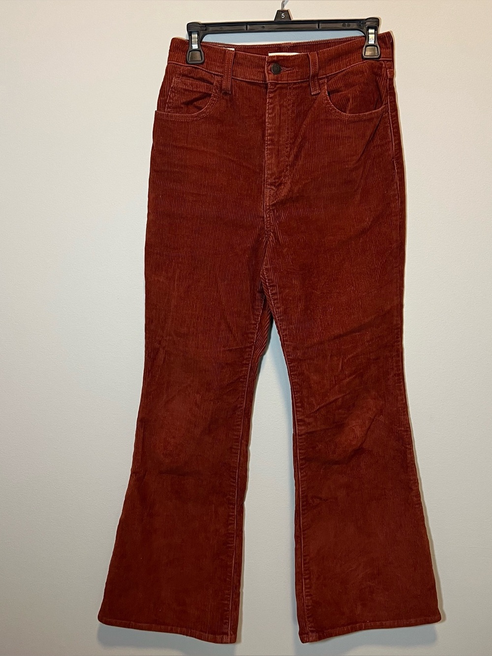 Levi’s Rust Corduroy 70s High Flare Jeans Women’s 26